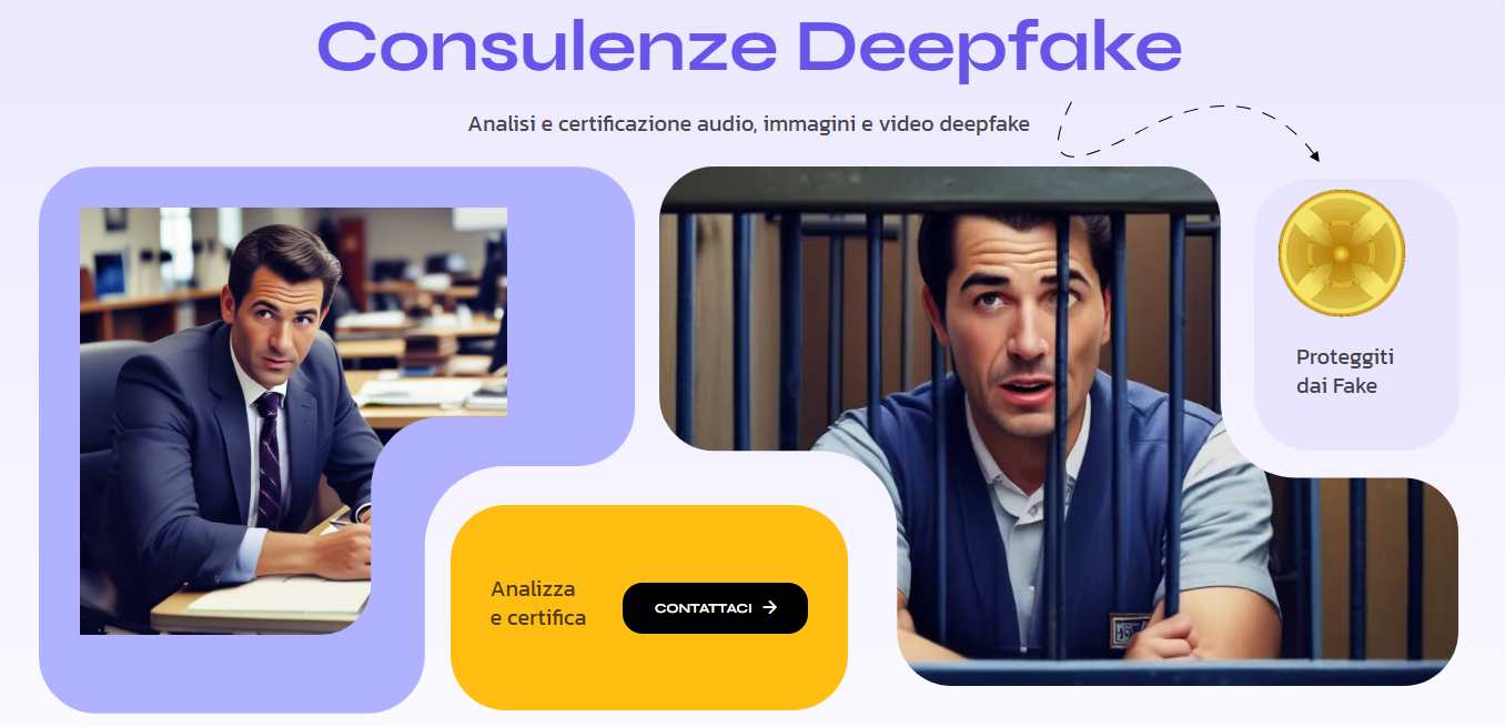 Consulenze Deepfake Analisi e certificazione audio, immagini e video deepfake